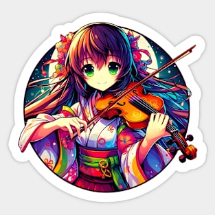 Violin Anime girl Sticker